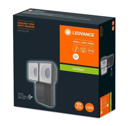 Naświetlacz LED ENDURA PRO SPOT z czujnikiem ruchu 16W 1500lm 840 IP55 szary