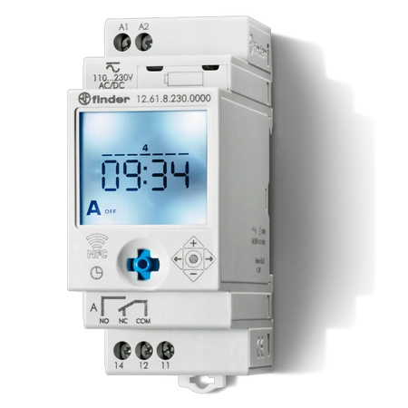 FINDER  Zegar tygodniowy NFC 1P 16A 230V AC  12.61.8.230.0000