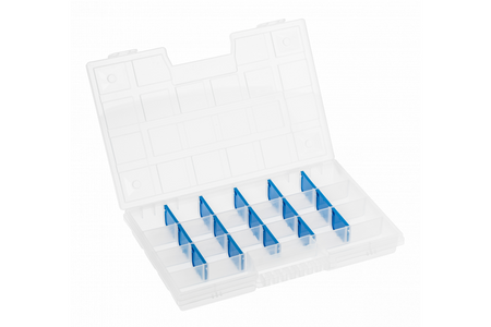 HOGERT Organizer 12" z regulowanymi przegrodami; 290x195x35 mm (15 podziałek tworzących do 22 przegród)