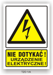 Tabliczka TZO 1/A 148x210 P "Nie dotykać urzadzenie elektryczne"