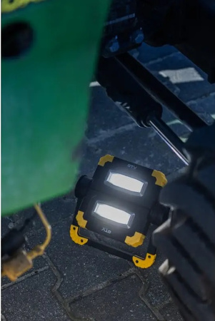GTV Naświetlacz WORKY LED, 2x10W COB, 1200lm, 6400K, Powerbank 5000mAh 5V 1A, USB-C, IP44 LD-WORKY-2X10W-64