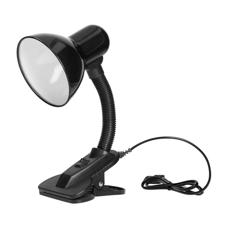 Lampa biurkowa z klipsem LATSA, 40W, E27, stal + tworzywo, czarna