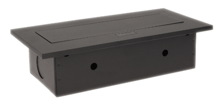 ORNO Gniazda wpuszczane w blat 2x2P+Z, 3xUSB z grubym rantem, czarne OR-AE-1324/B