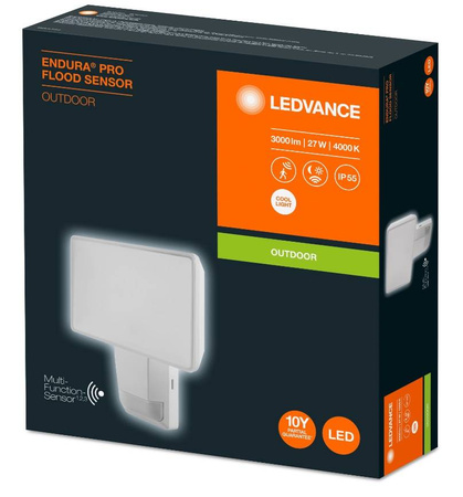 Naświetlacz LED ENDURA PRO SPOT z czujnikiem ruchu 27W 3000lm 840 IP55 biała