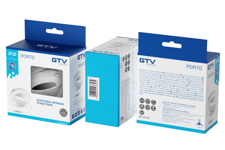 GTV Sufitowa oprawa punktowa PORTO-K, IP20, okrągła, biała, z regulacją kąta, TYP 5515 OP-PRAN5-10