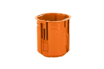 SIMET Puszka podtynkowa 60mm, ekstra - głęboka 80 mm, z wkrętami, pomarańczowy ZV60GFw