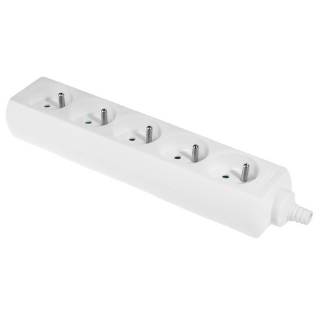 Gniazdo wtyczkowe pięciokrotne 5x2P+Z 16A 250V GN-570