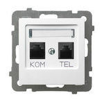 AS Gniazdo komputerowo-telefoniczne białe GPKT-G/F/m/00 